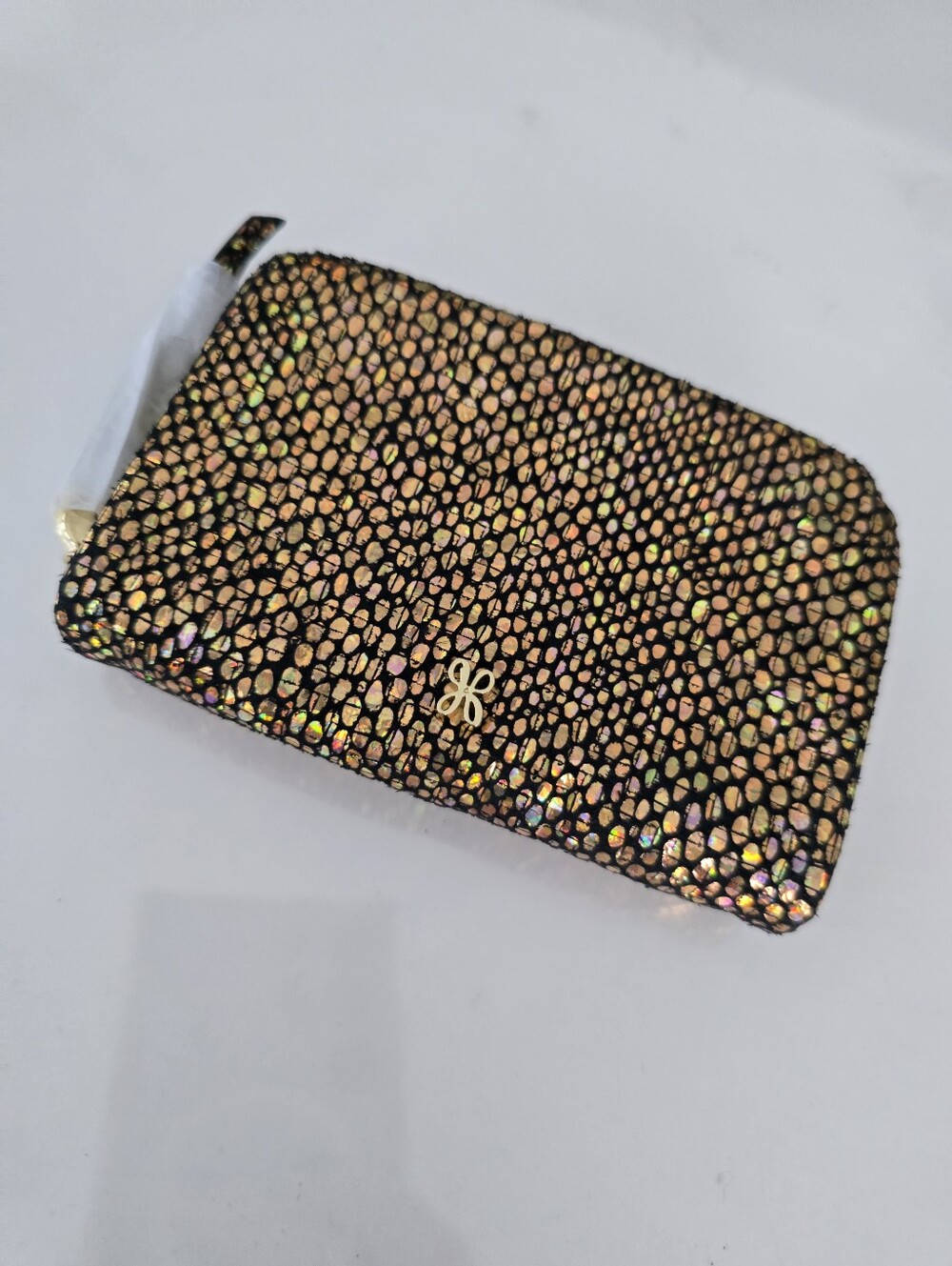 NWT HOBO The Original Eliza Small Zip Around Leather Wallet Disco Print